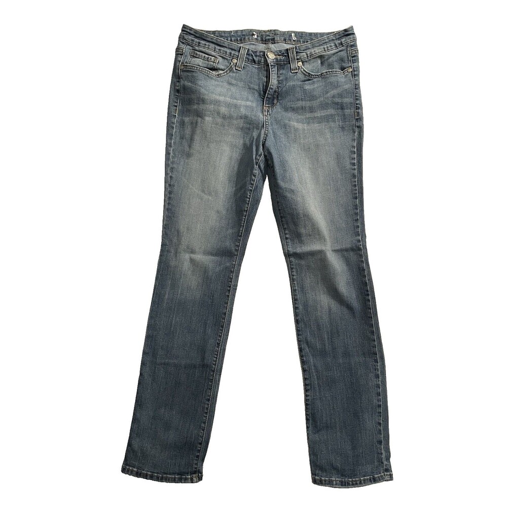 Code Bleu Jeans Women Size 12P Straight Leg Medium Wash 35"x30"